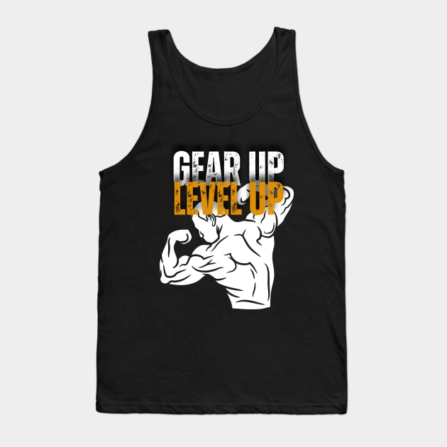 Gear Up Level Up Gym Motivational Tank Top by High Trend